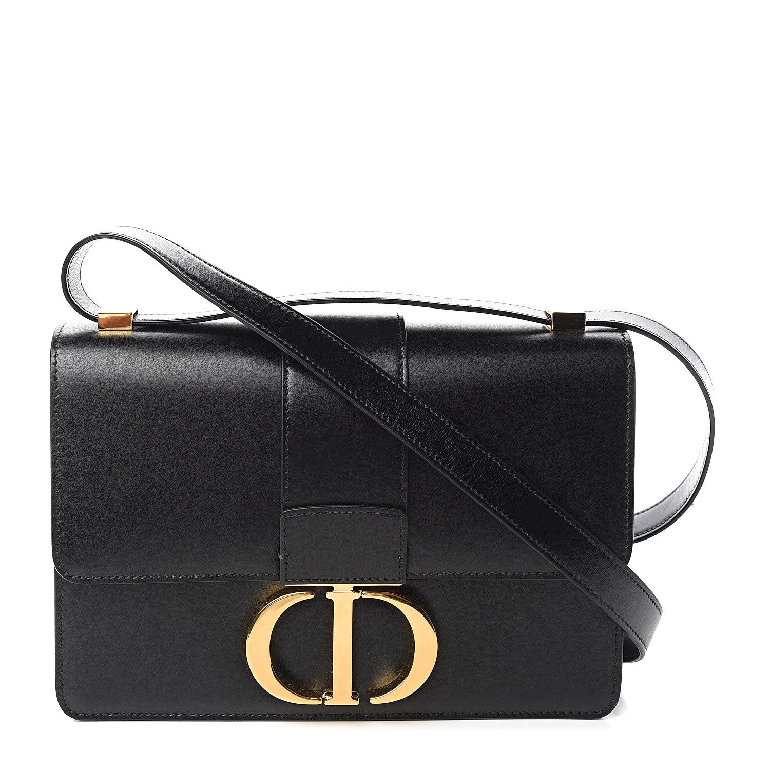 Christian Dior Smooth Calfskin 30 Montaigne Flap Bag Black 1 of 10