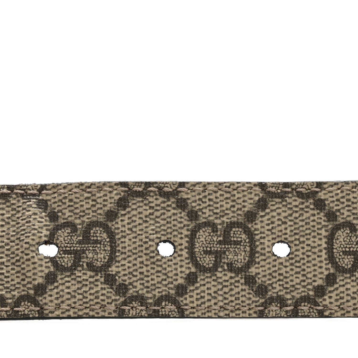 Gucci GG Supreme Monogram Plutone Calfskin Double G Reversible 75 30 Belt Beige Ebony New Acero 3 of 10