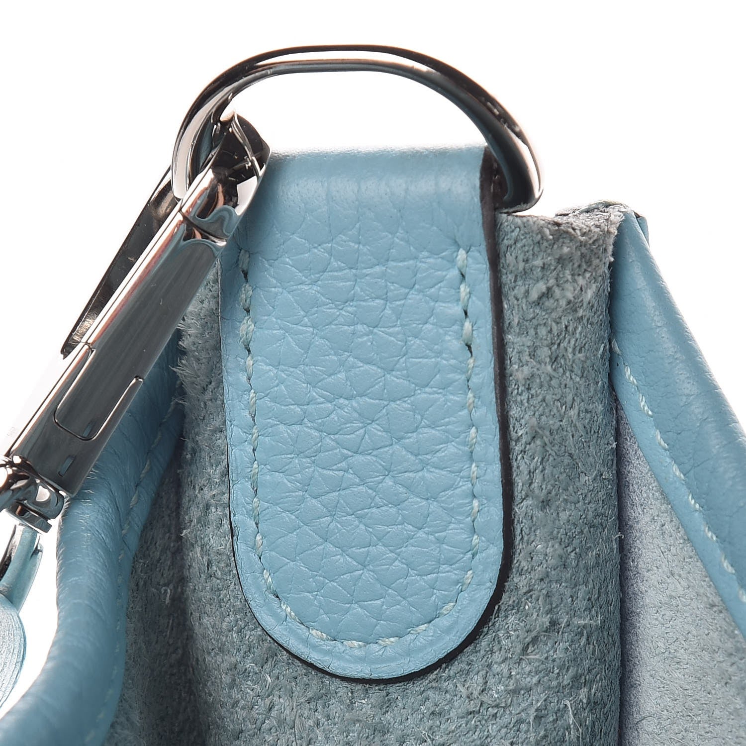 Hermes Taurillon Clemence Evelyne III GM Bleu Atoll 8 of 13
