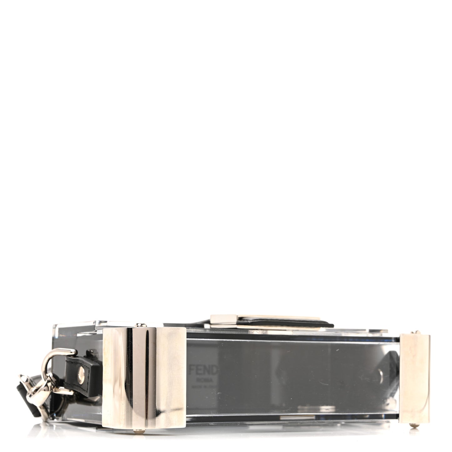 Plexiglass Vitello Mini Baguette Trunk Black Transparent