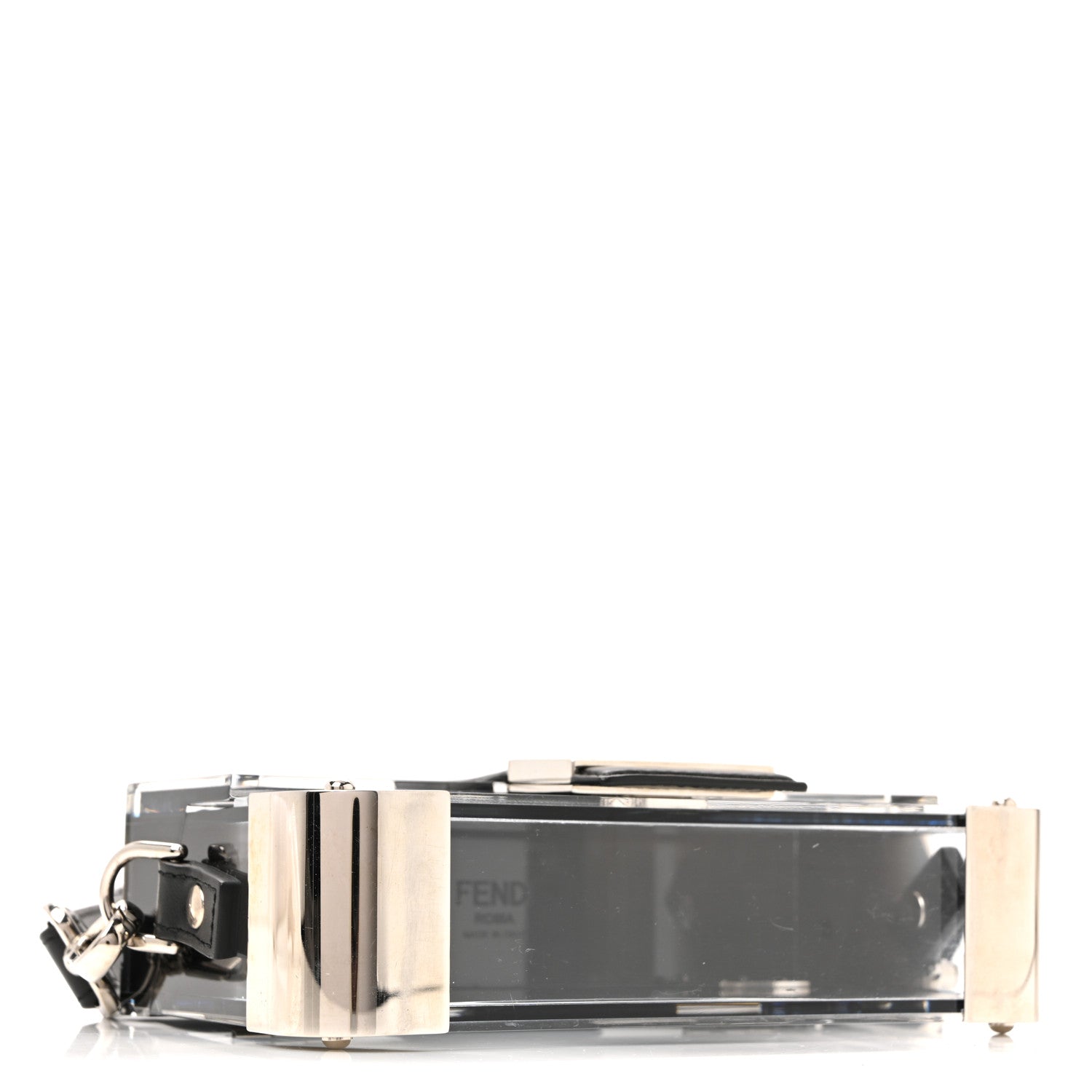 Fendi Plexiglass Vitello Mini Baguette Trunk Black Transparent 6 of 21