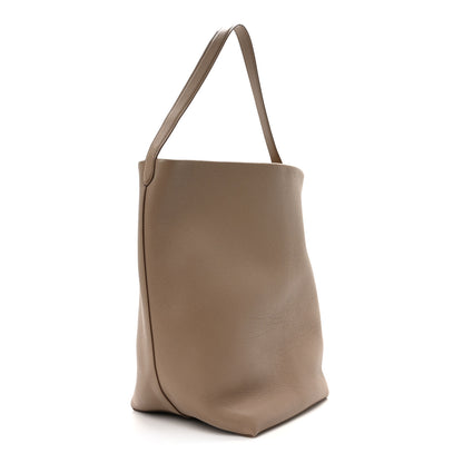 The Row Grained Calfskin Large N/S Park Tote Dark Taupe 3 of 10