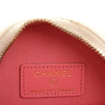 Chanel Lambskin Quilted Chanel 19 Round Clutch With Chain White 6 of 14