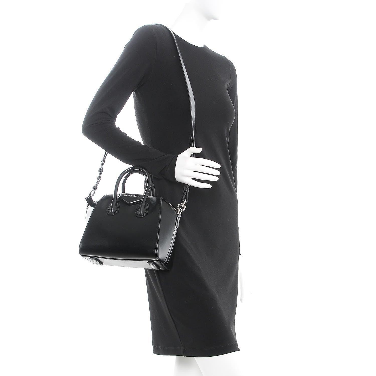 Givenchy Shiny Lord Calfskin Mini Antigona Black 3 of 15