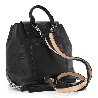 MCM Calfskin Ottomar Monogram Essential Backpack Black 3 of 14