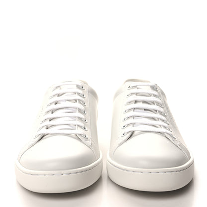 Gucci Calfskin Interlocking G Perforated Womens Ace Sneakers 38.5 White Grey Sky 2 of 9