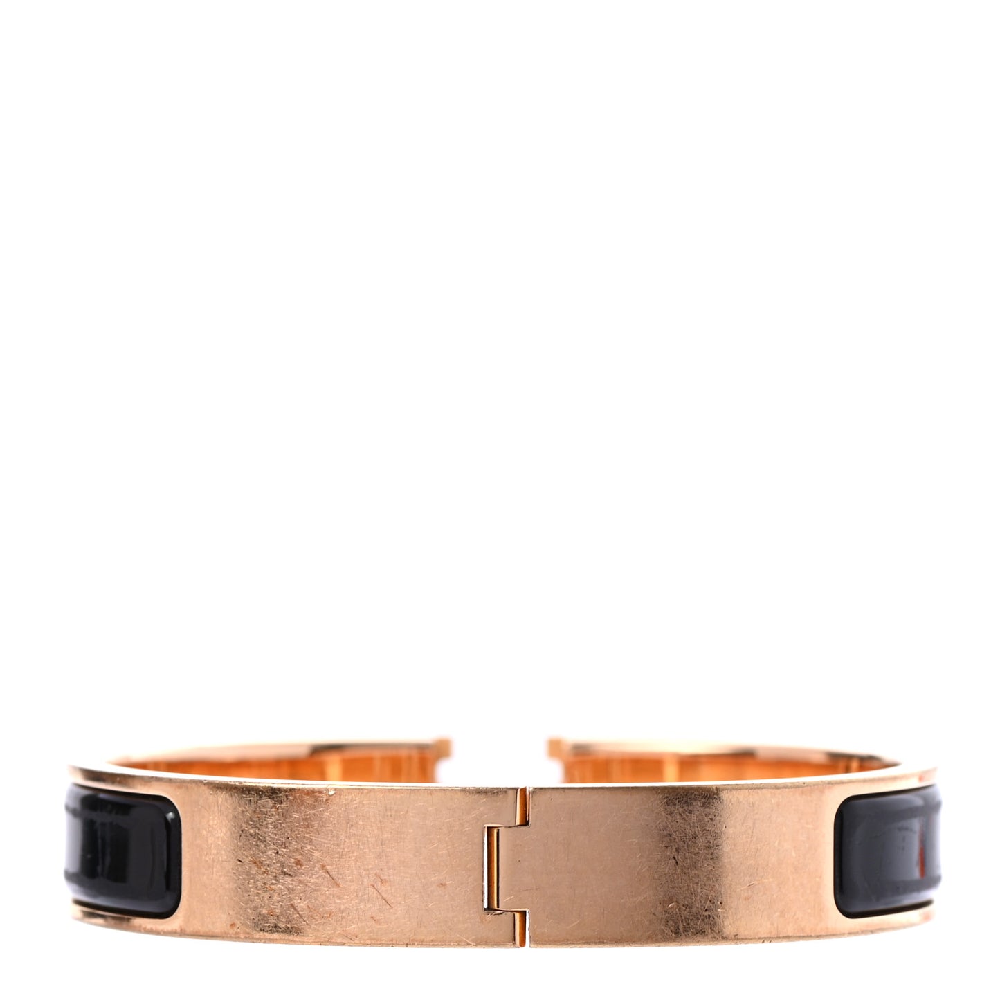 Enamel Narrow Clic Clac H Bracelet GM Black