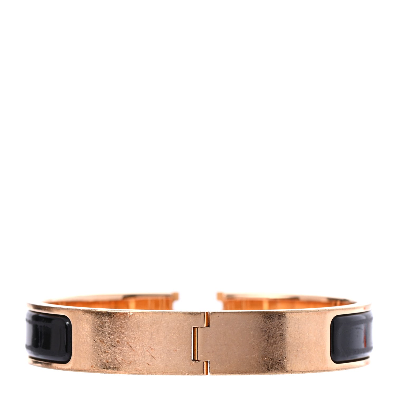 Hermes Enamel Narrow Clic Clac H Bracelet GM Black 3 of 4