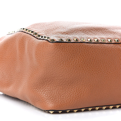 Valentino Garavani Pebbled Calfskin Medium Rockstud Reversible Tote Light Cuir Marine 9 of 15