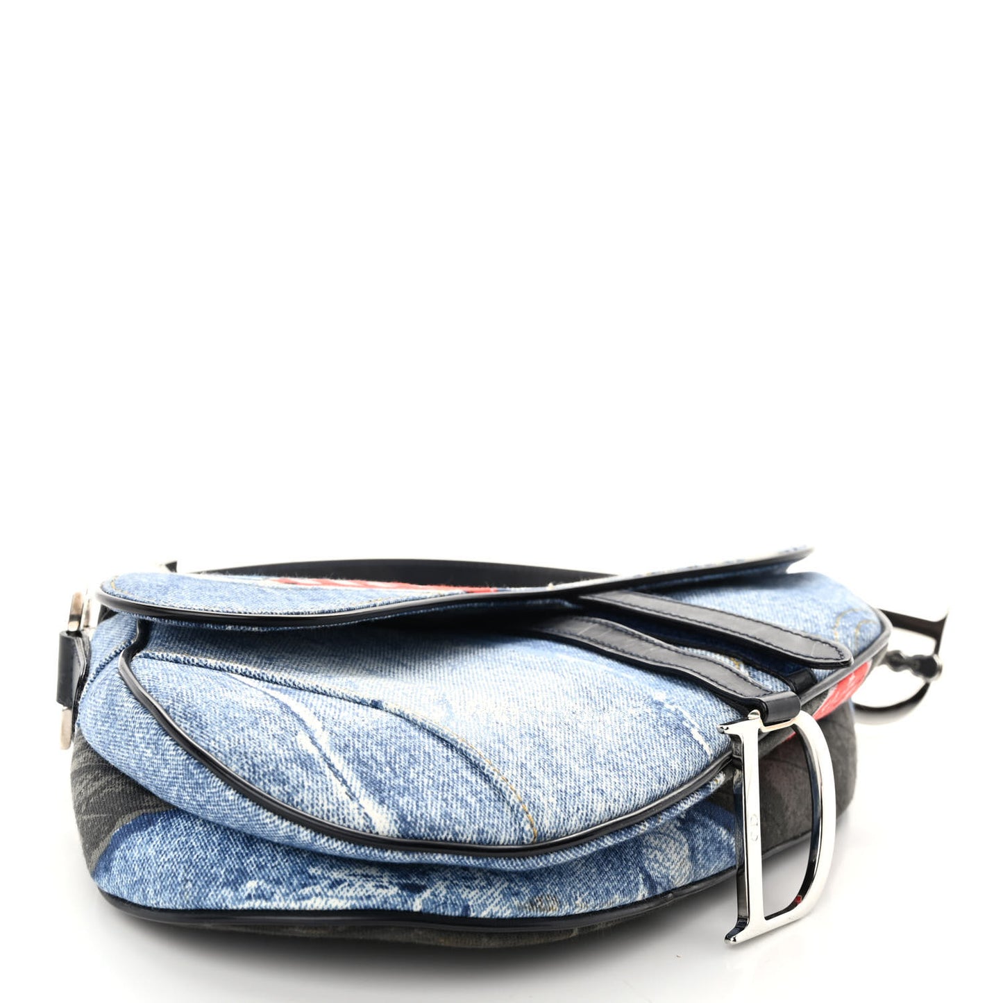 CHRISTIAN DIOR Denim Speedway Saddle Bag