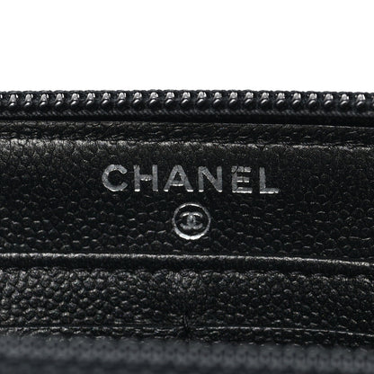 Chanel Caviar Quilted Boy Zip Around Organizer Wallet So Black 6 of 7