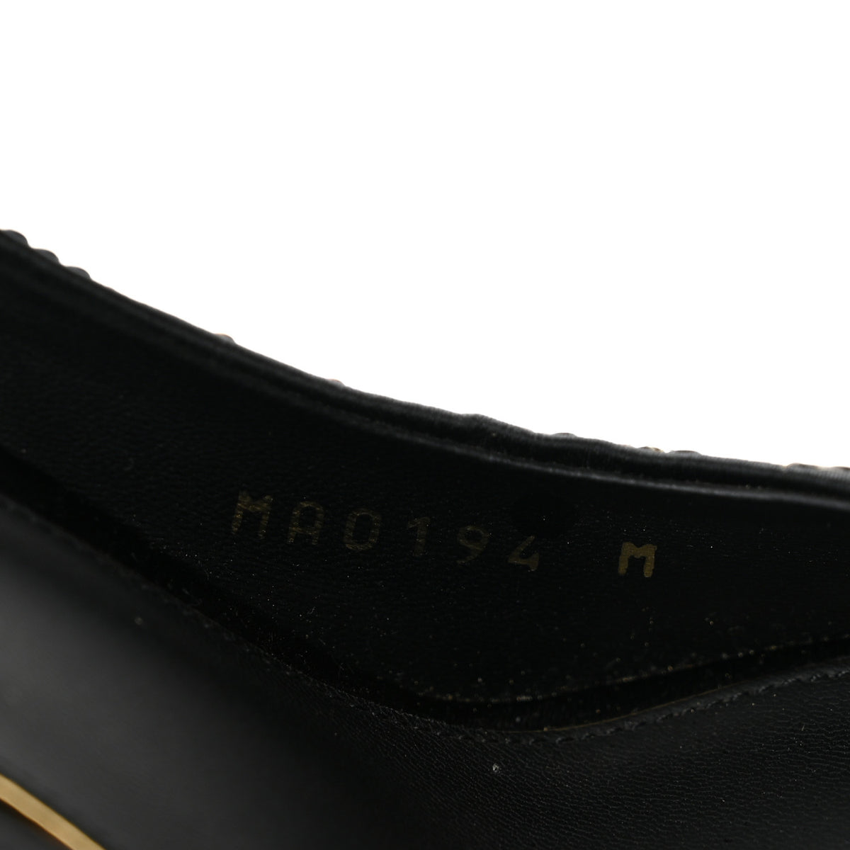 Louis Vuitton Sequin Peep Toe Platform Pumps 39 Black Gold 9 of 11