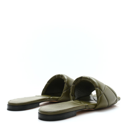 Bottega Veneta Nappa Quilted Rubber Lido Flat Sandals 37 Khaki 5 of 8