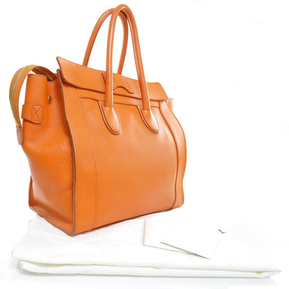 Celine Smooth Calfskin Mini Envelope Luggage Tote Orange 3 of 8
