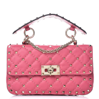 Valentino Garavani Nappa Small Rockstud Spike Shoulder Bag Shadow Pink 1 of 6