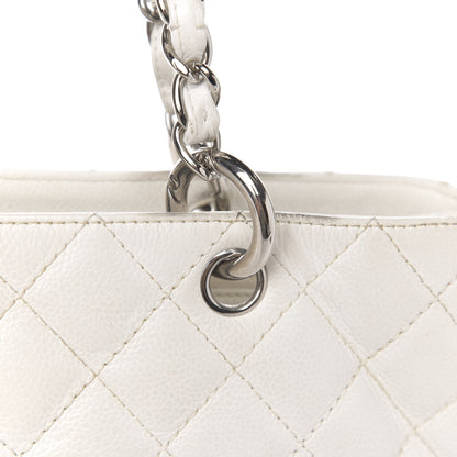Chanel Caviar Quilted Grand Shopping Tote GST White 12 of 18