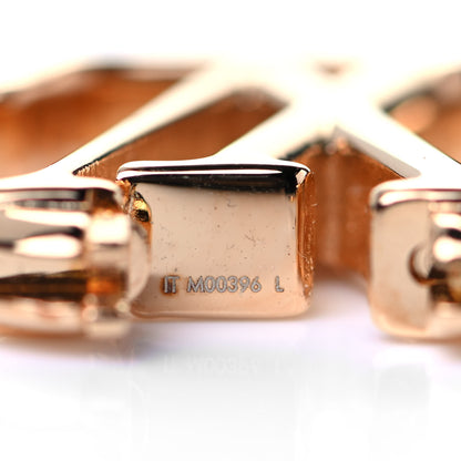 Louis Vuitton Metal Small Louise Hoop Earrings Gold 4 of 4