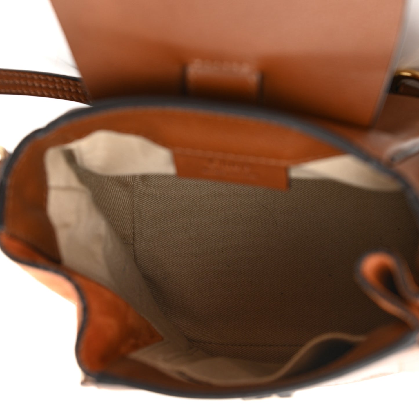 Suede Calfskin Mini Faye Backpack Tan