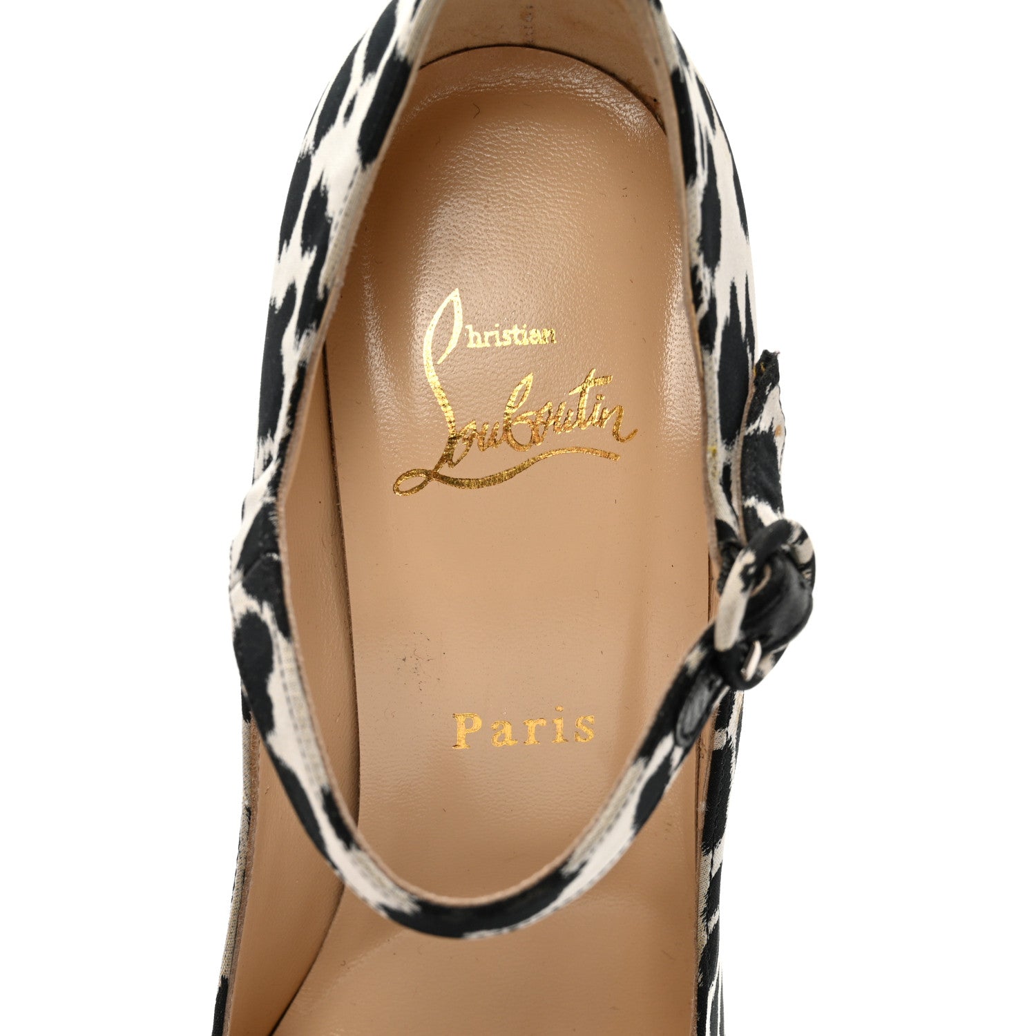 Christian Louboutin Tissu Leopardino Lady Daf 160 Pumps 37.5 Black White 7 of 11