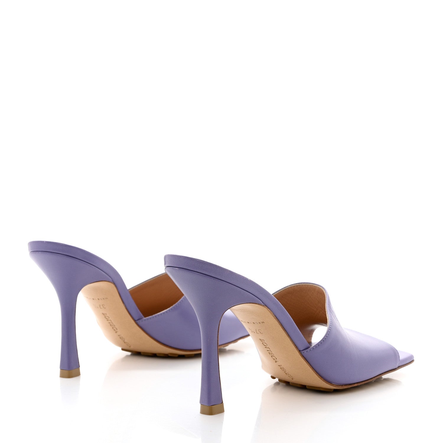 Bottega Veneta Lambskin Stretch Mule Sandals 37.5 Lavender 4 of 8