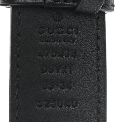 Gucci Calfskin Matelasse GG Marmont Belt Bag 85 34 Black 8 of 10
