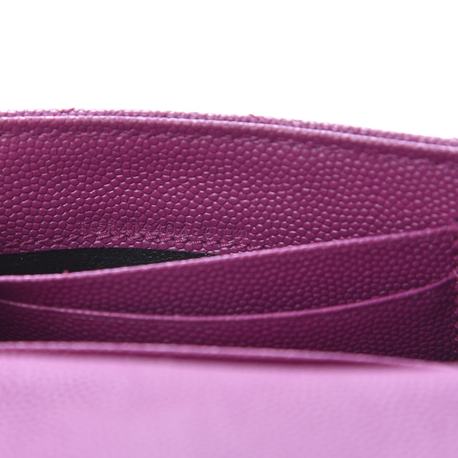 Saint Laurent Grain De Poudre Matelasse Chevron Small Monogram Envelope Wallet Dark Grape 7 of 10