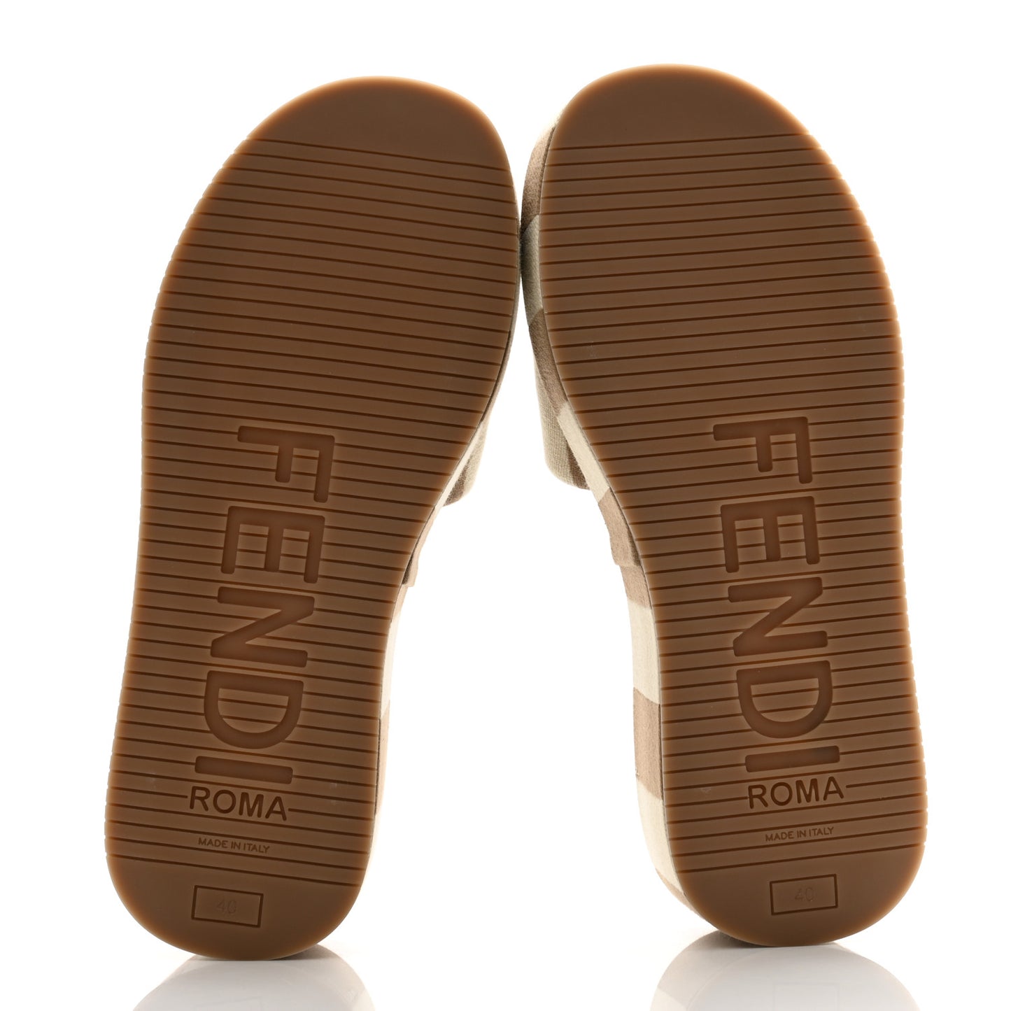 Jacquard Womens FF Sunshine Flatform Slide Sandals 40 Beige Sand