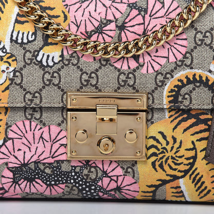 Gucci GG Supreme Monogram Bengal Medium Padlock Shoulder Bag Beige Pink 10 of 11