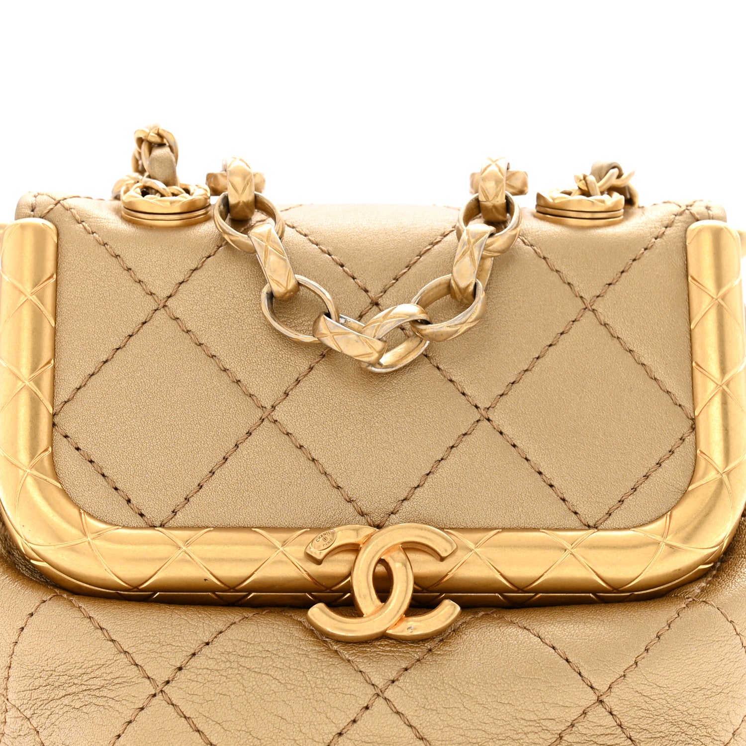 Chanel Metallic Lambskin Quilted Small My Crush Bag Gold 8 of 12