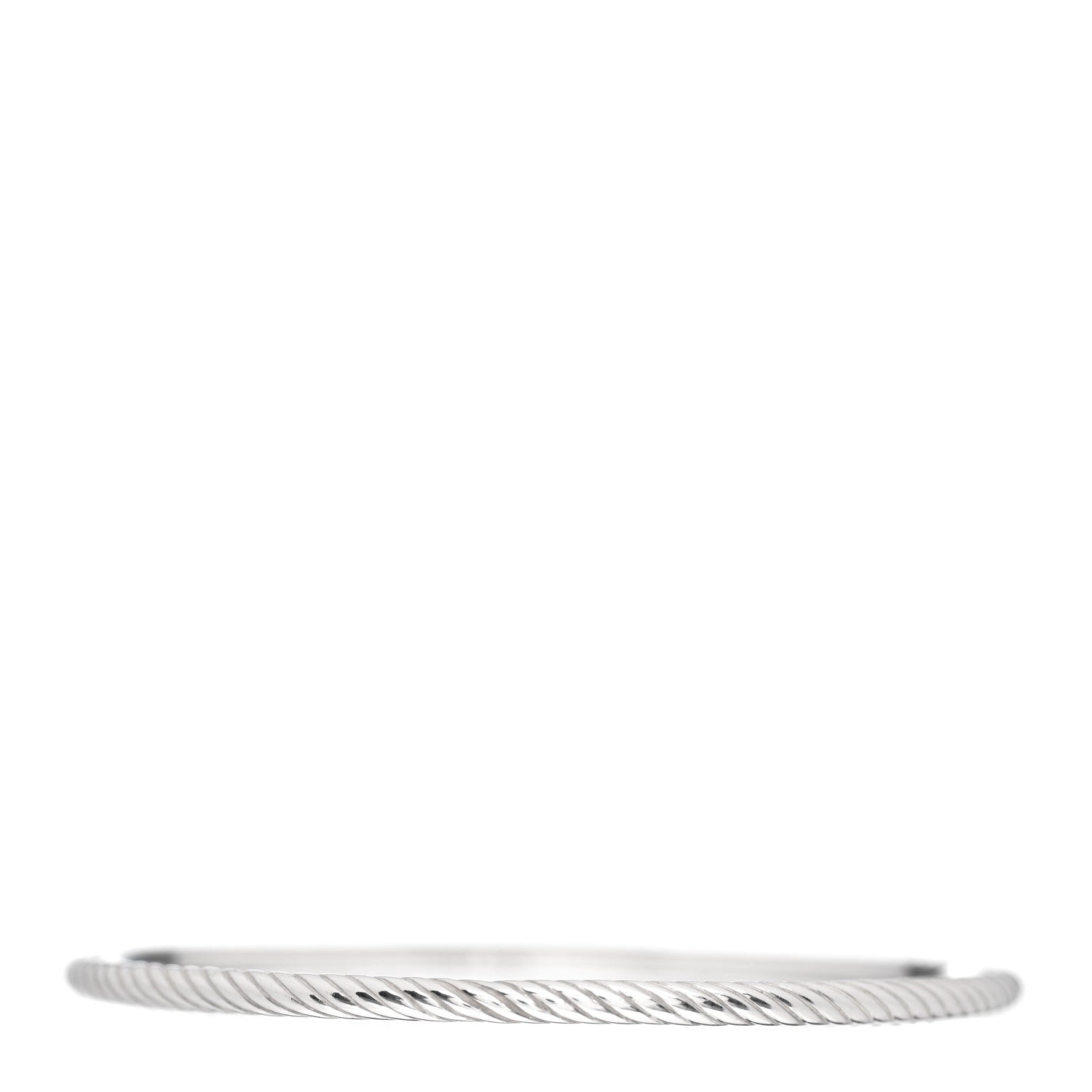 David Yurman Sterling Silver 4mm Cable Classics Bangle Bracelet 1 of 4
