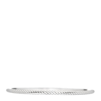 David Yurman Sterling Silver 4mm Cable Classics Bangle Bracelet 1 of 4