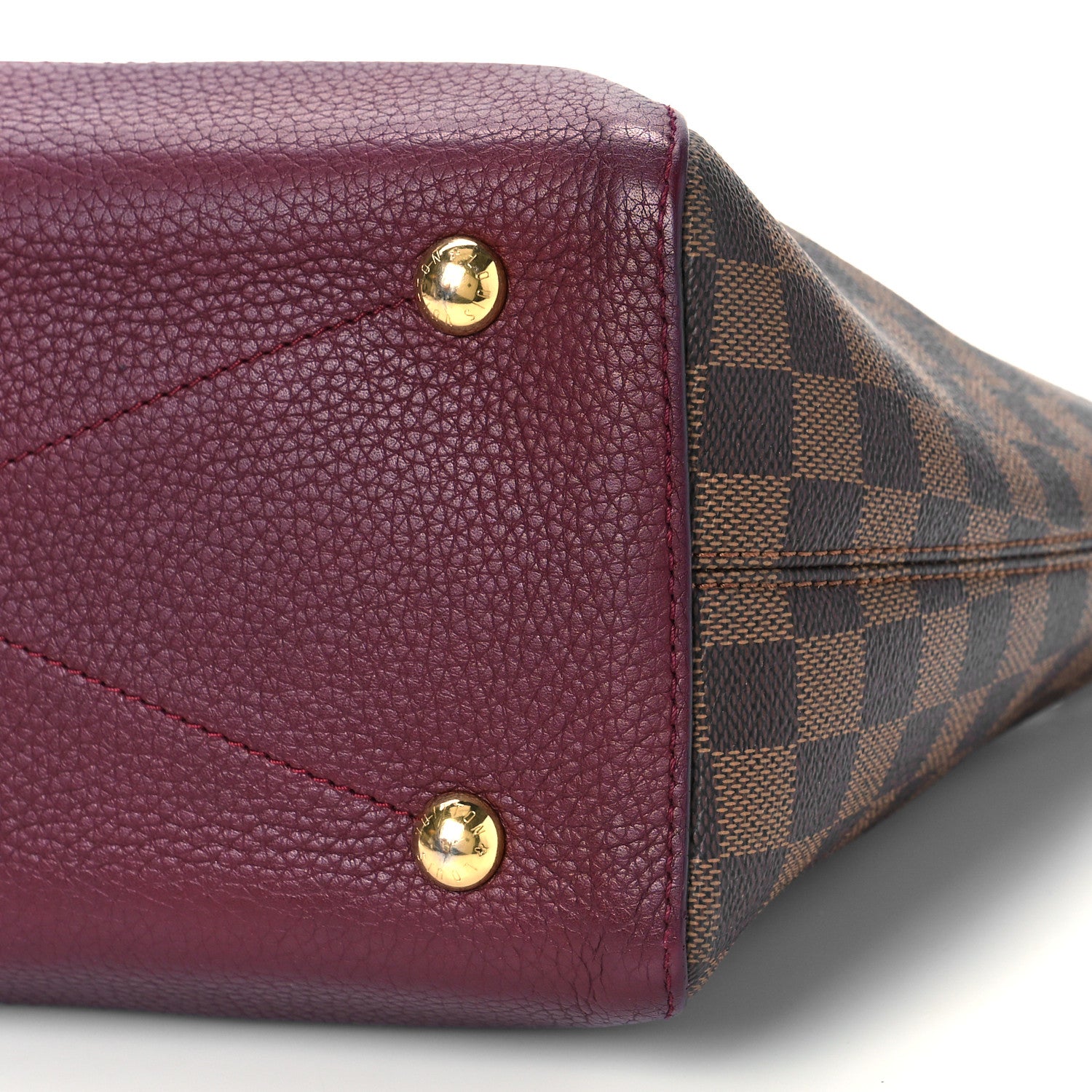 Louis Vuitton Damier Ebene Cuir Taurillon Hyde Park Fuchsia 9 of 9