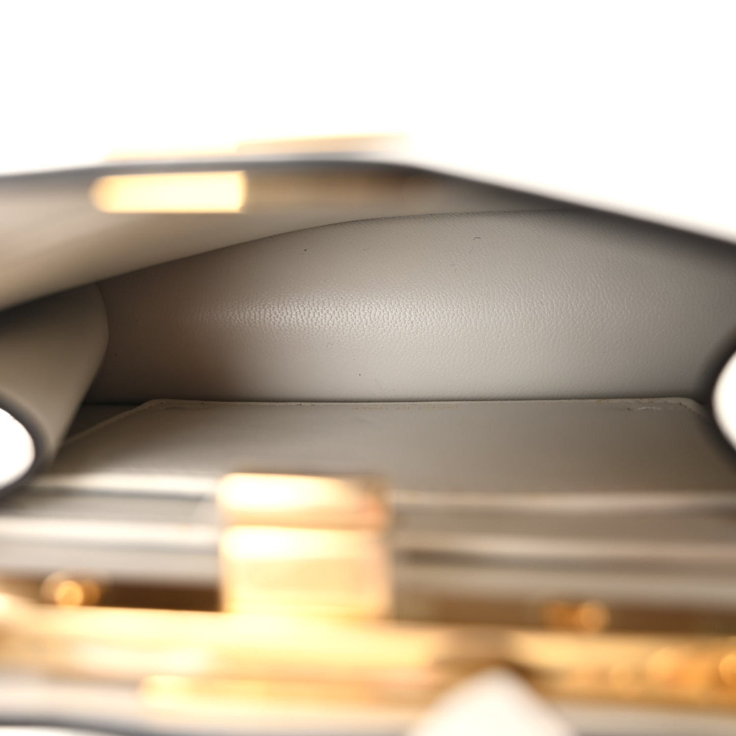 Shiny Nappa Petite Peekaboo I SEE U Satchel White