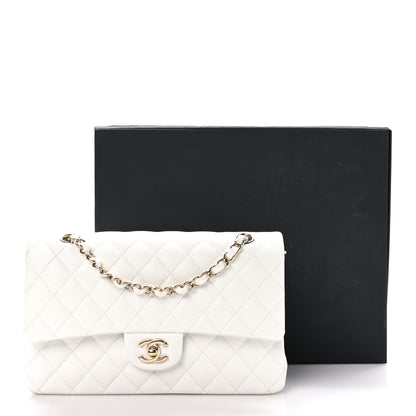 Chanel Caviar Quilted Medium Double Flap White 11 of 11