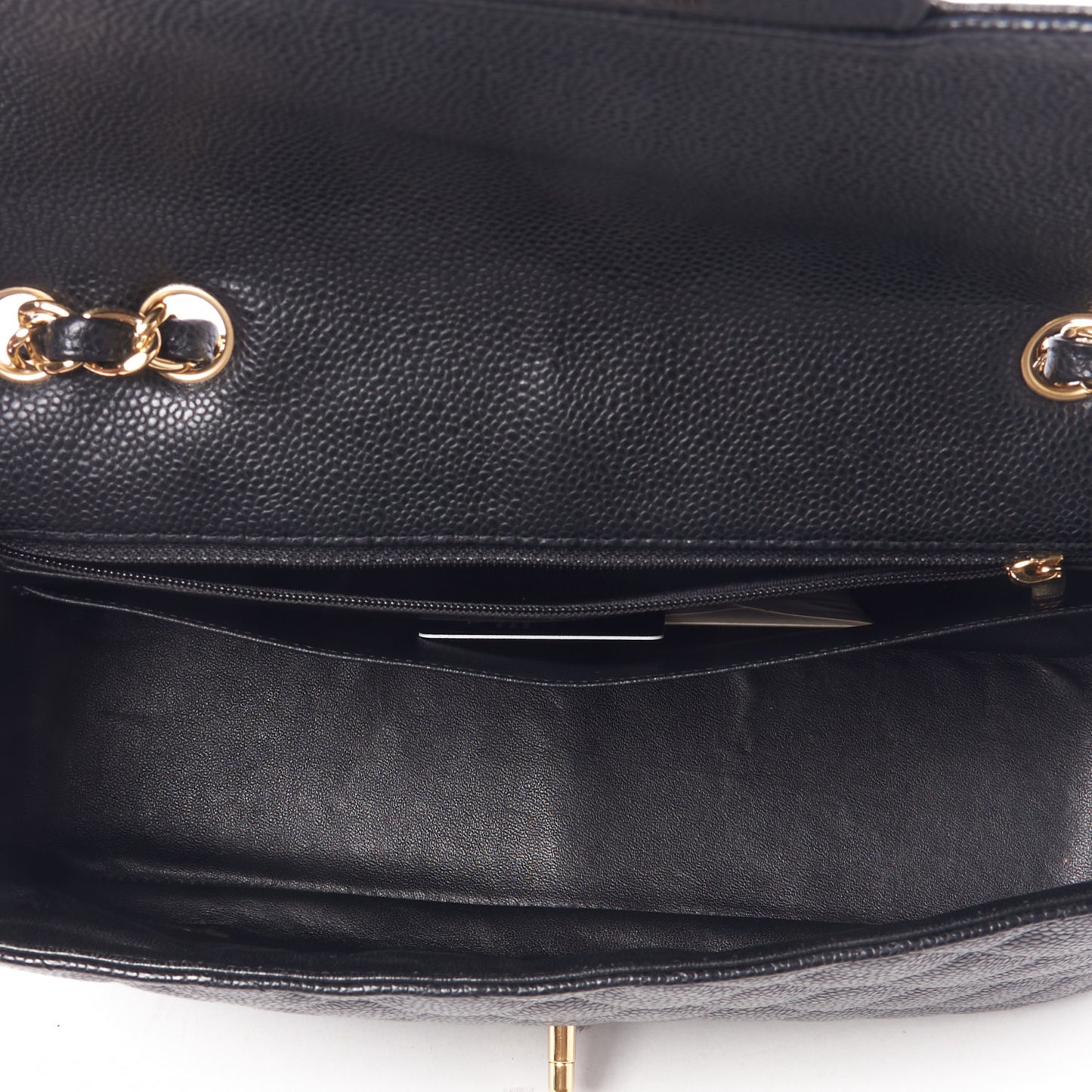 Caviar Quilted Jumbo Single Flap Black