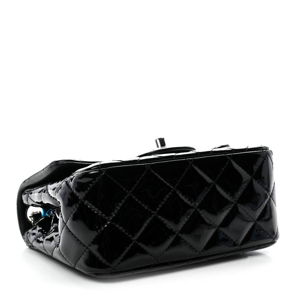 Chanel Patent Calfskin Quilted Mini Square Flap Black 1849488 ...
