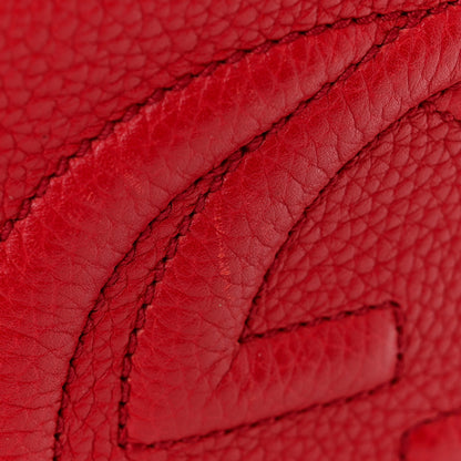 Gucci Pebbled Calfskin Small Soho Disco Bag Vibrant Red 13 of 14