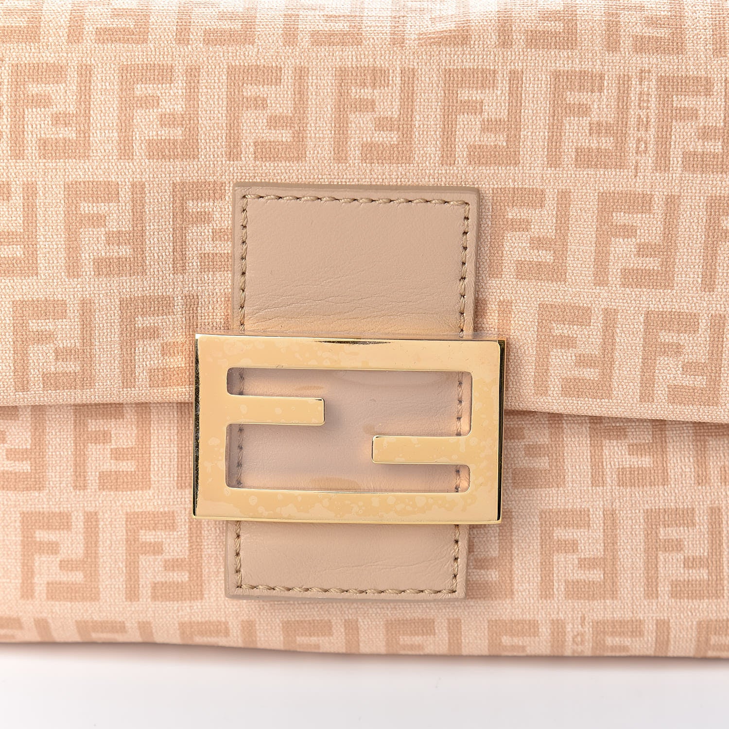 Fendi Zucchino Spalmati Vitello Mini Mama Baguette Vacchetta Camelia 10 of 11