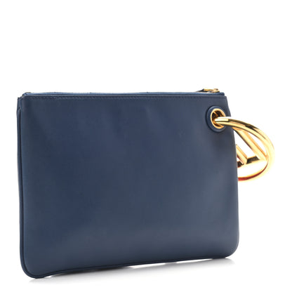 Fendi Vitello Century Opaco F is Fendi Tri-Color Triplette Pouch Set Fragola Black Blu Scuro 3 of 7