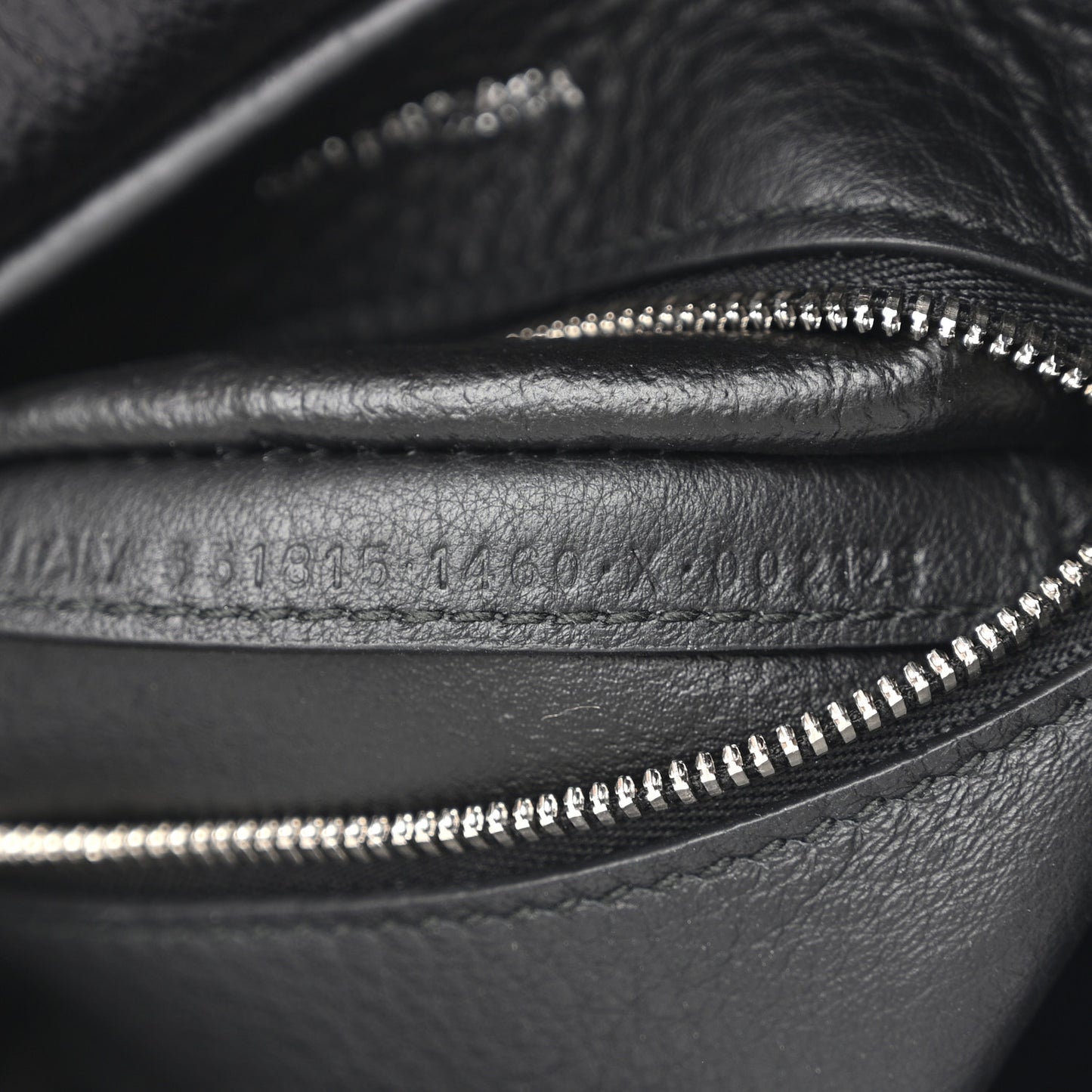 Metallic Goatskin Logo XXS Everyday Tote Argent Black