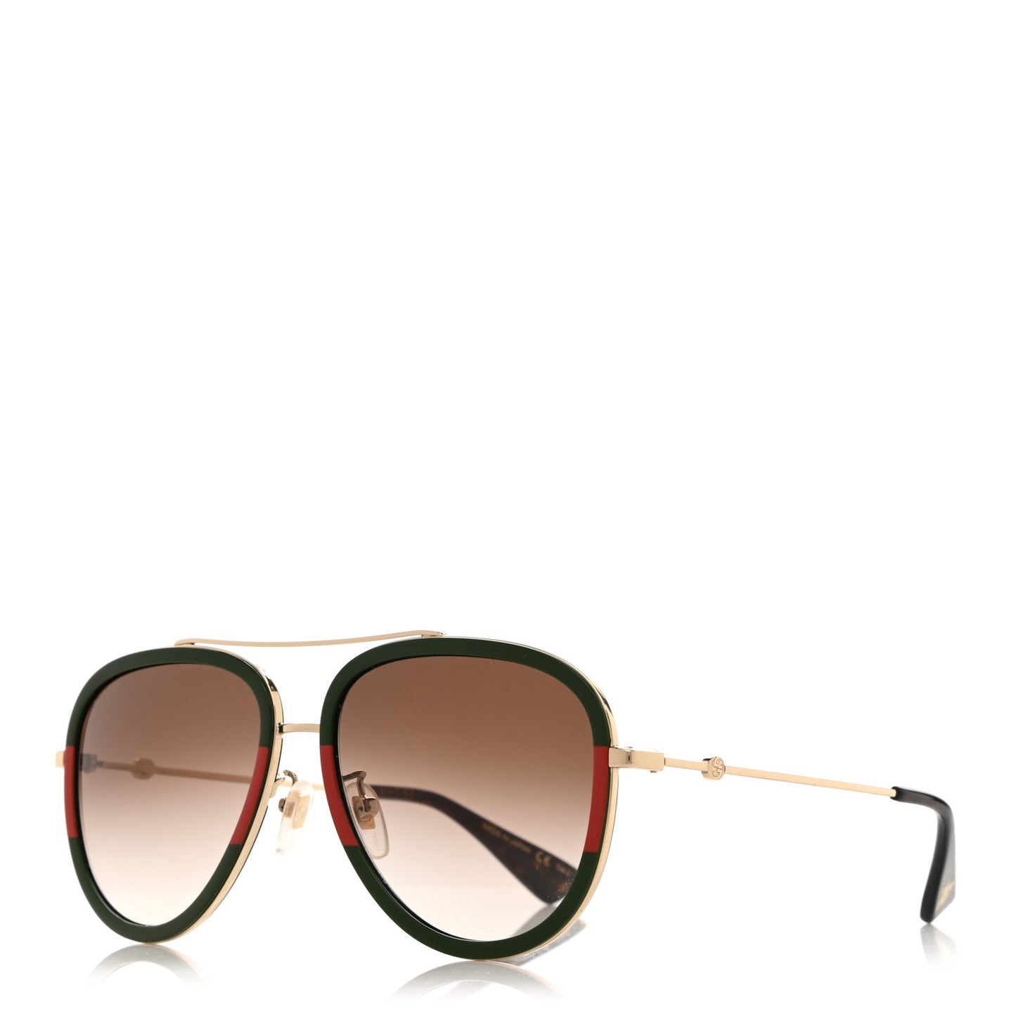 Web Aviator Sunglasses GG0062S Green Red