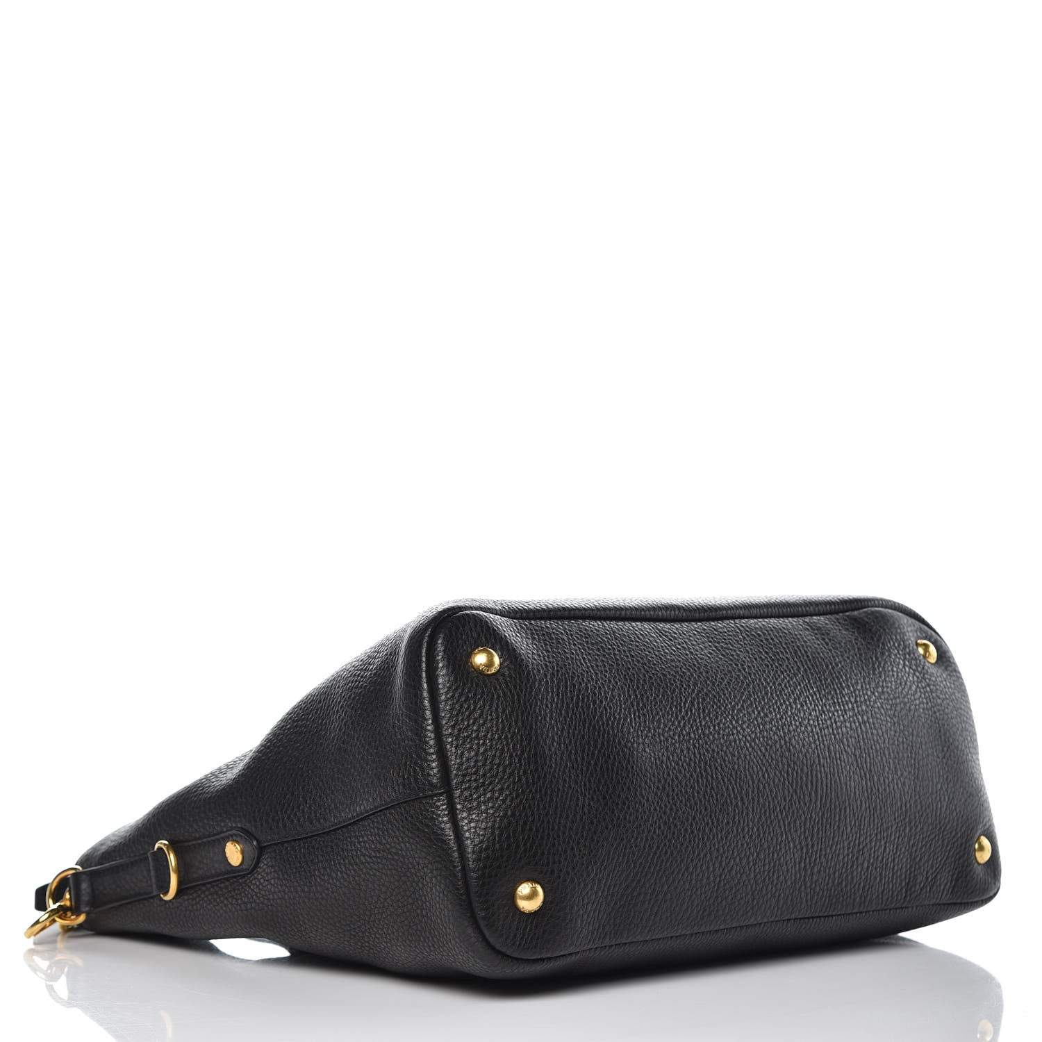 Prada Vitello Daino Tote Black 4 of 9