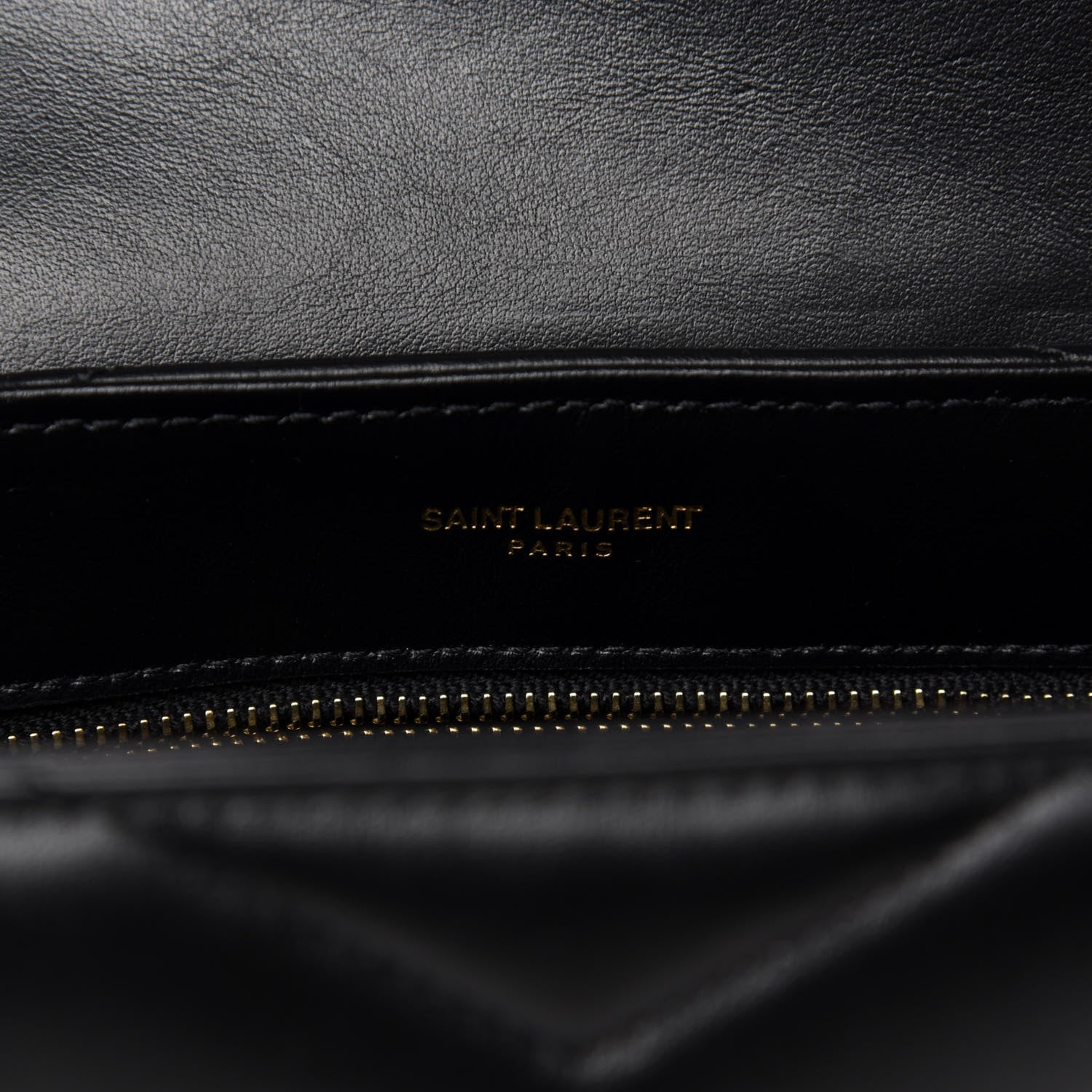 Saint Laurent Calfskin Y Quilted Monogram Toy Loulou Crossbody Bag Black 9 of 11