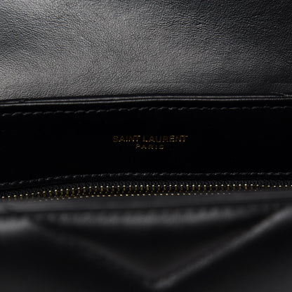 Saint Laurent Calfskin Y Quilted Monogram Toy Loulou Crossbody Bag Black 9 of 11