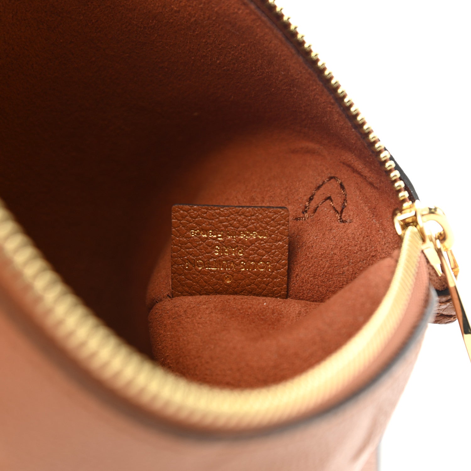 Louis Vuitton Empreinte Monogram Giant Neverfull MM Pochette Caramel 6 of 6