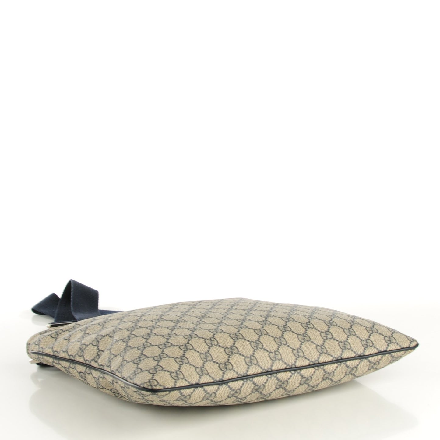 GG Plus Monogram Large Flat Messenger Bag Beige Blue