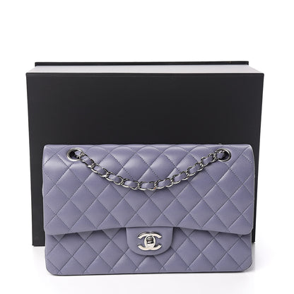 Chanel Lambskin Quilted Medium Double Flap Light Purple 11 of 11