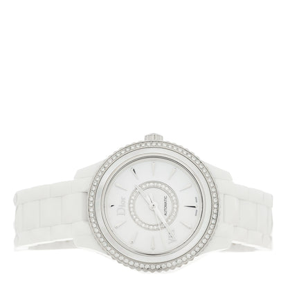 Christian Dior Stainless Steel Ceramic Diamond Bezel Mother of Pearl 38mm Dior VIII Automatic Watch White 2 of 5