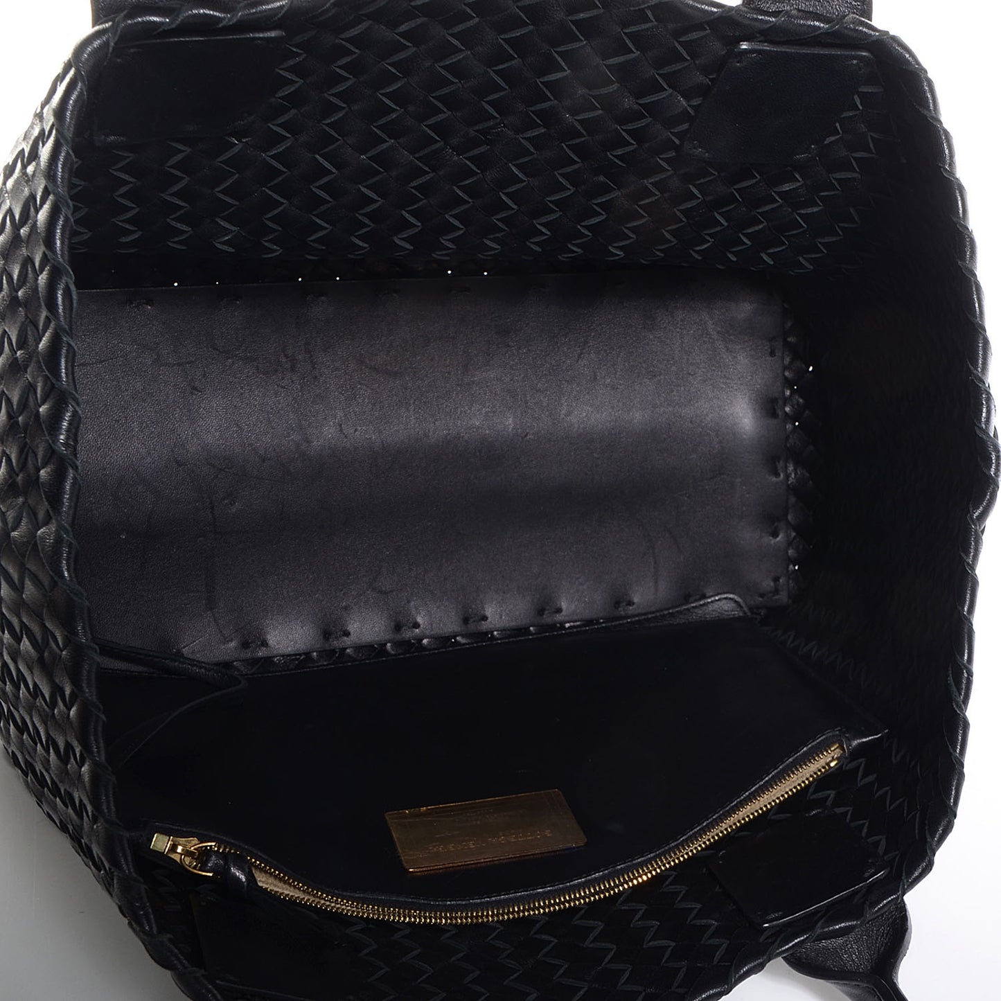 Nappa Intrecciato Mini Cabat Nero Black