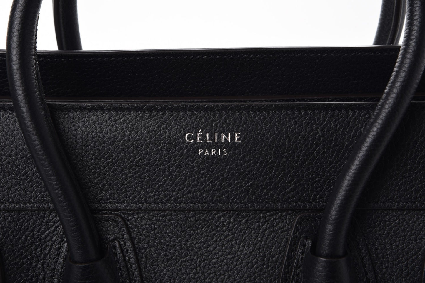 Drummed Calfskin Micro Luggage Black